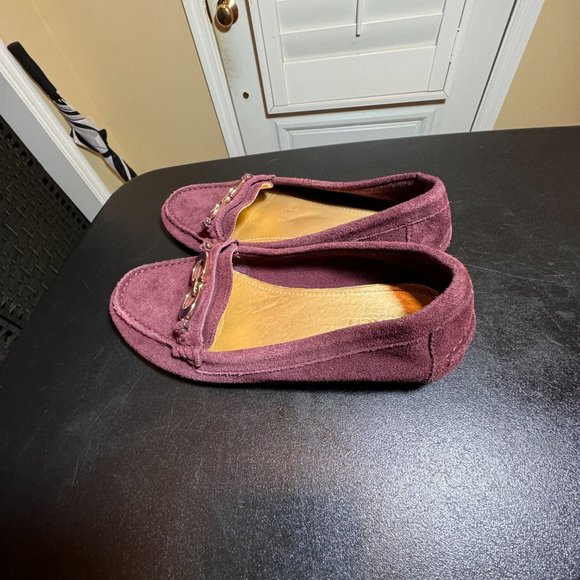 Coach Fortunata size 6.5 suede loafers with horsebit logo - Picture 3 of 10